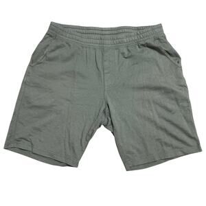 UNIQLO MENS SHORTS 36 38 L XL EXTRA LARGE OLIVE GREEN DRAWSTRING RELAXED